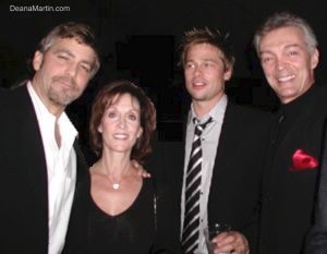 Deana and John with George Clooney & Brad Pitt
